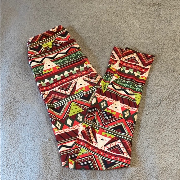 2/$18 🎉 LuLaRoe Christmas Leggings - Picture 1 of 3